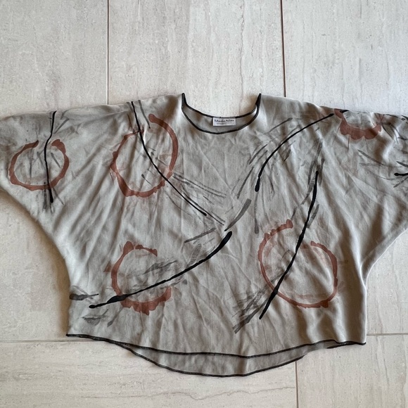 Monika Astara Dale Top Tunic Hand Painted African Inspired Design - Picture 3 of 9